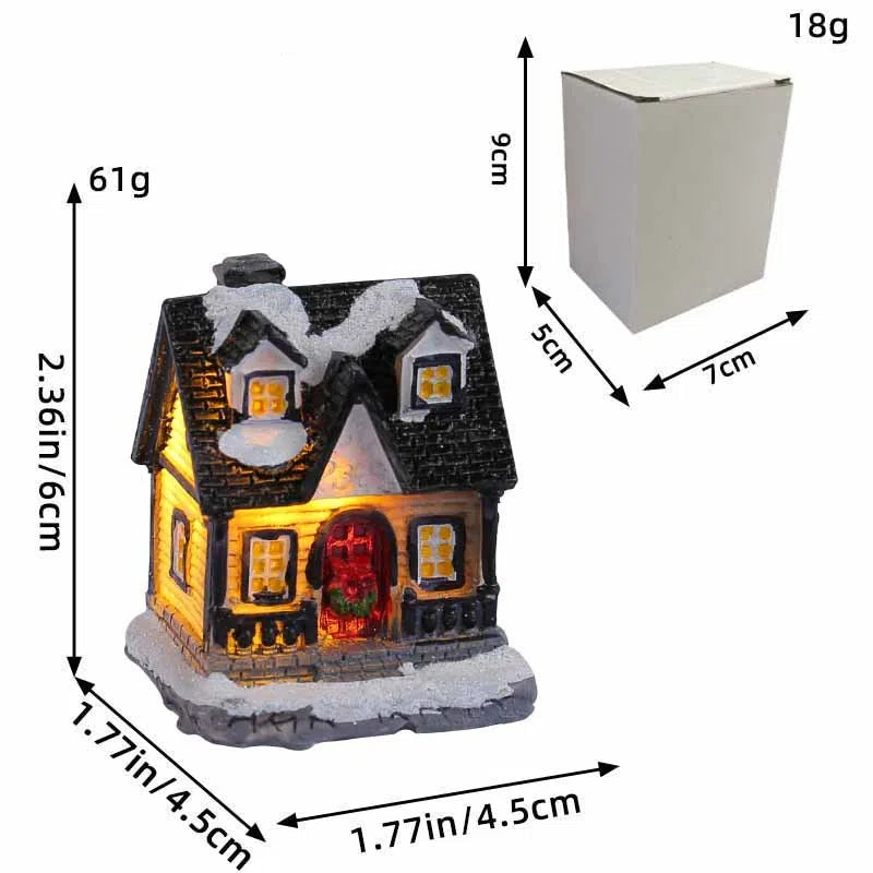 Light-Up Christmas Village Cabin