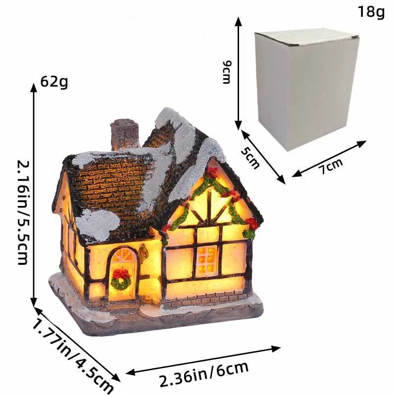 Light-Up Christmas Village Cabin
