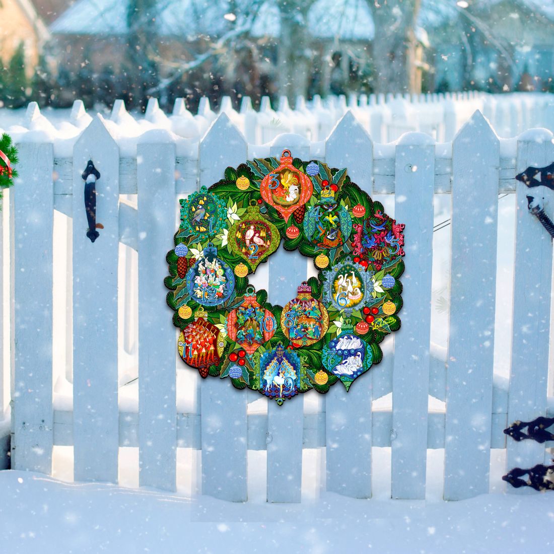 12 Days of Christmas Wooden Door Hanger