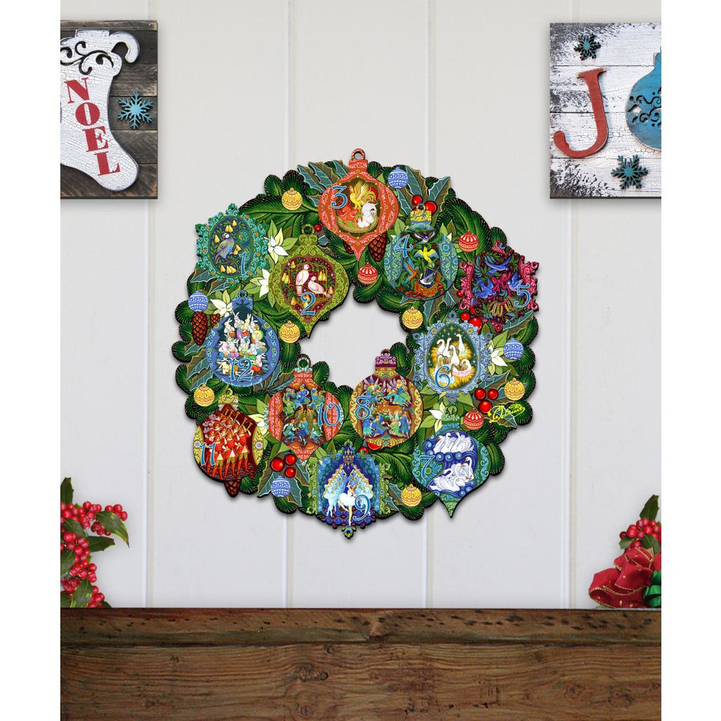 12 Days of Christmas Wooden Door Hanger
