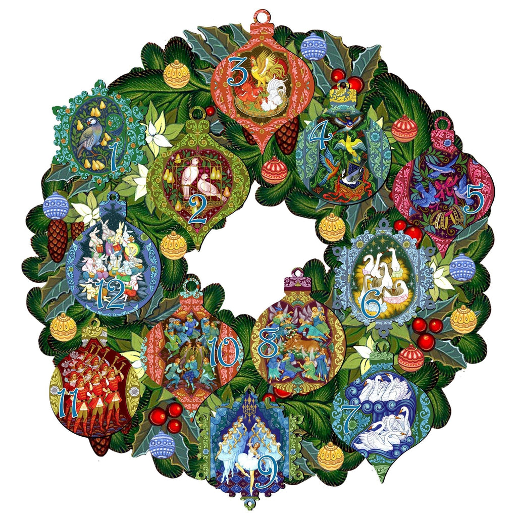 12 Days of Christmas Wooden Door Hanger