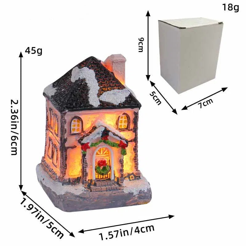 Light-Up Christmas Village Cabin