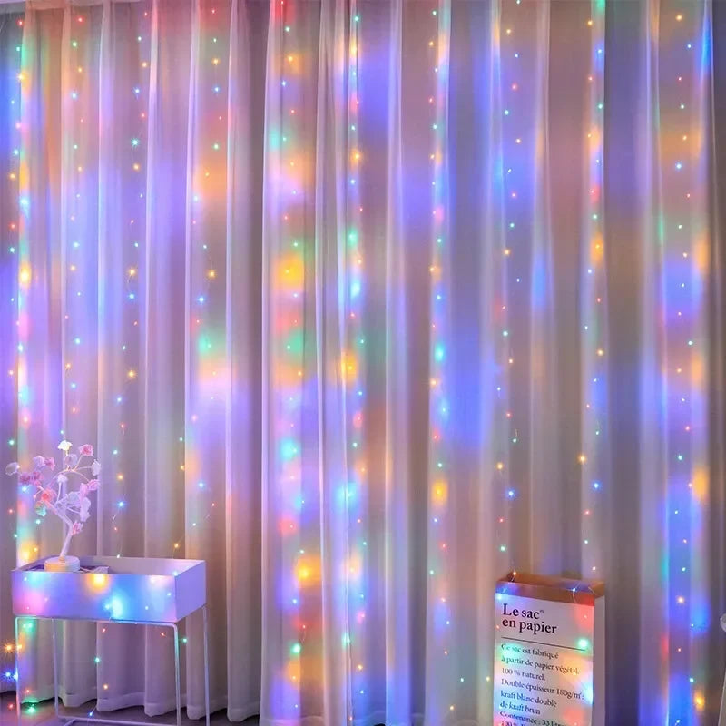 LED Curtain Fairy Lights – 8 Modes with Remote