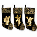 Felt Santa & Reindeer Christmas Stockings (Set of 3)